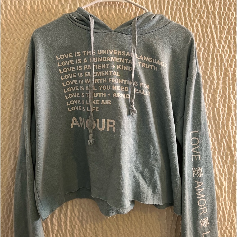 Mighty Fine Crop Top Hoodie